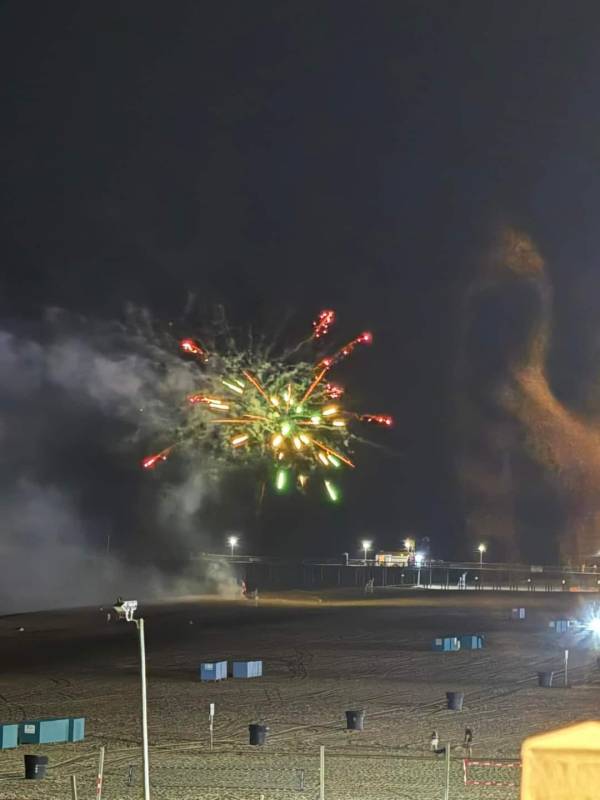fireworks on the beach