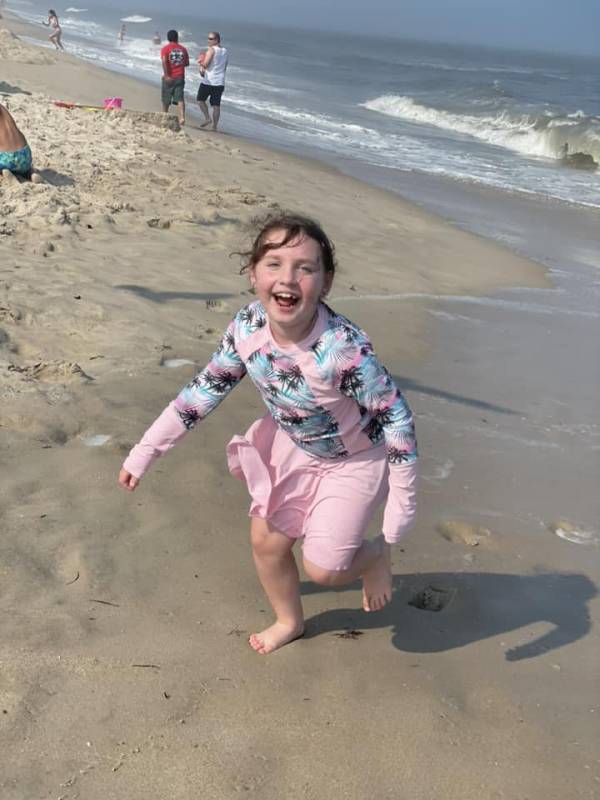 Child on the beach in Ocean City Md