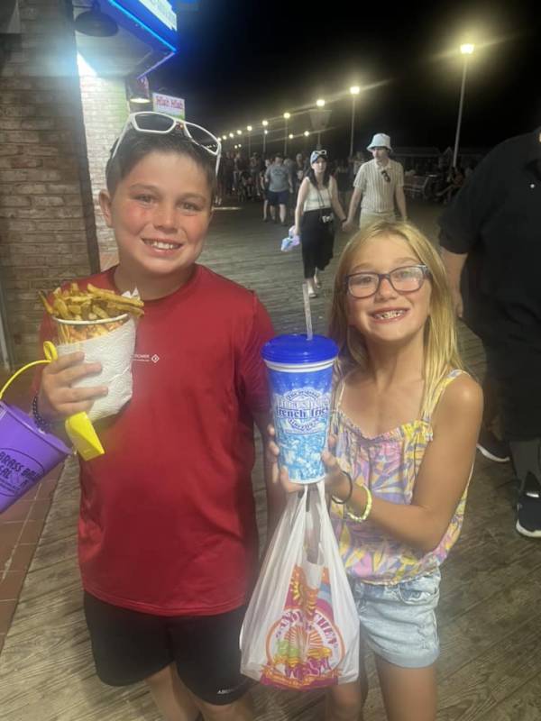 Eating Thrashers on the Boardwalk Ocean City Md