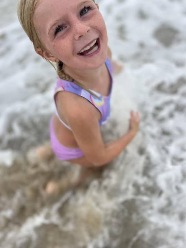 Girl in Ocean in Ocean City Md