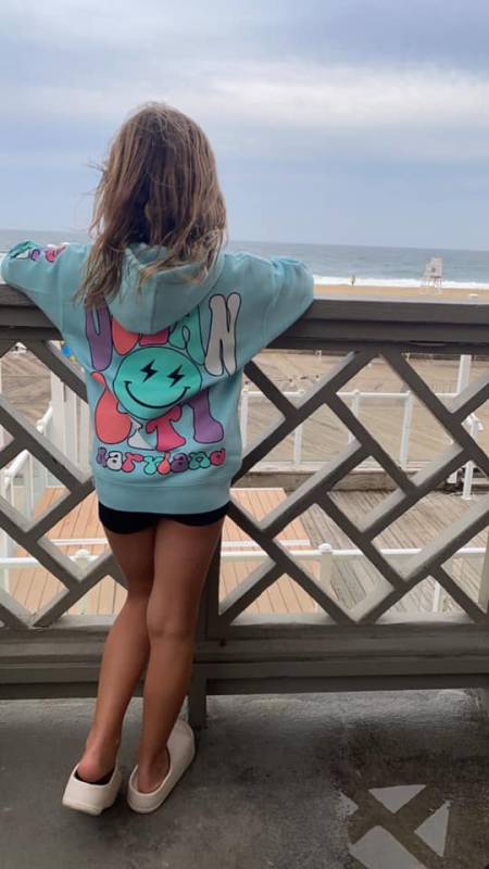 Girl looking at view from Harrison Hall Ocean City Md