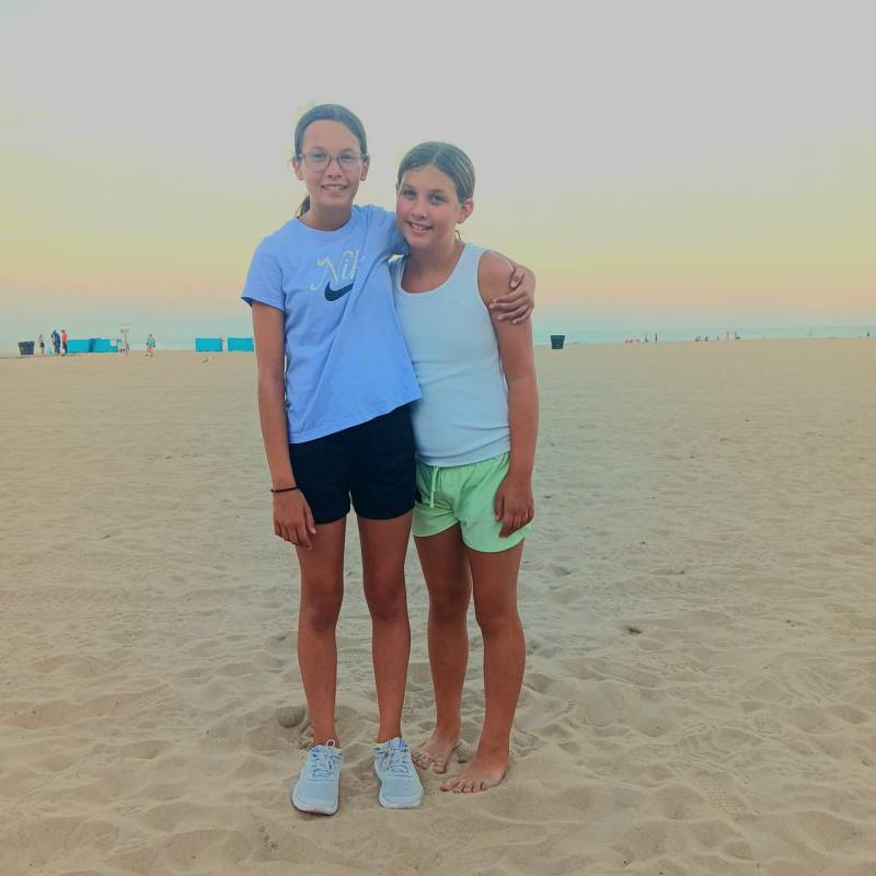 Girls on the beach in Ocean City Md