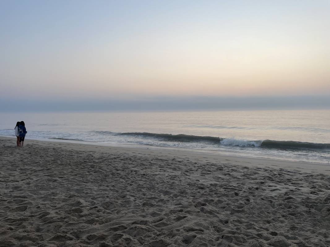 Sunrise on a foggy day in Ocean City Md