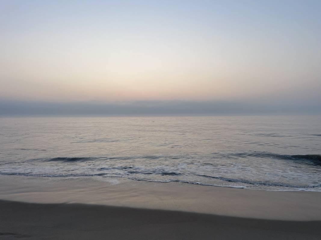 Sunrise on a foggy day in Ocean City Md