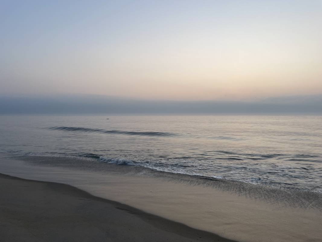 Sunrise on a foggy day in Ocean City Md
