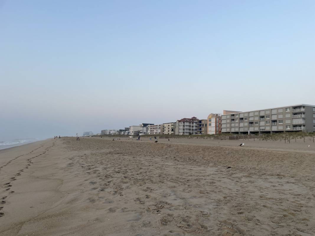 Sunrise on a foggy day in Ocean City Md
