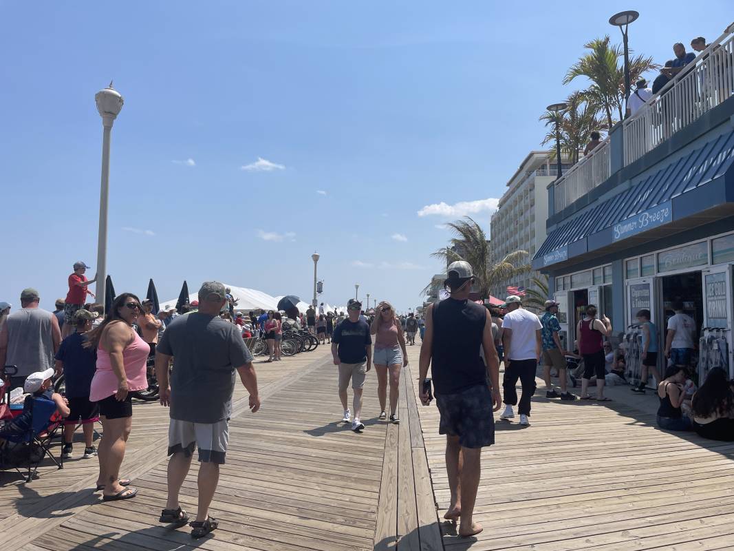 A busy Boardwalk during the Ocean City Air Show