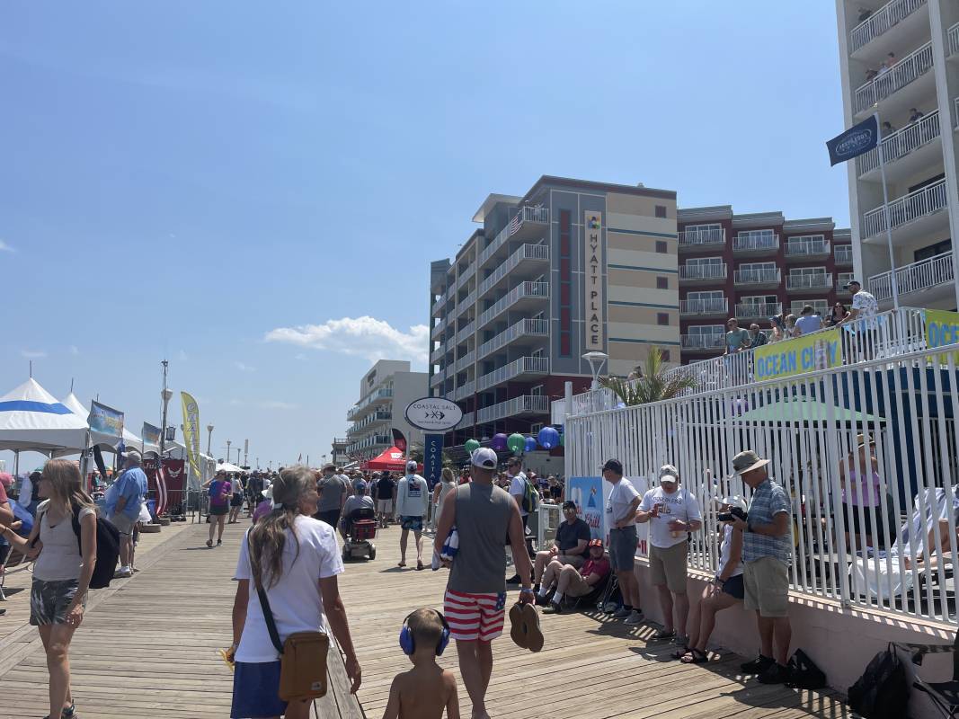 Busy Boardwalk during the Ocean City Air Show
