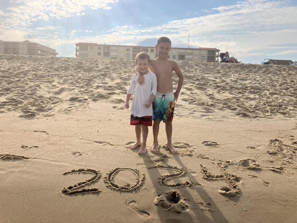 Kids on the beach in Ocean City Md