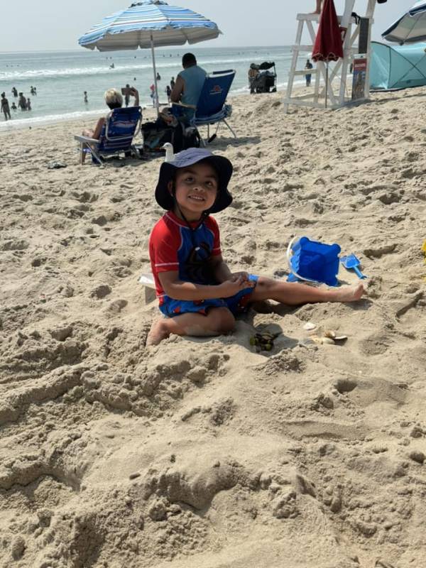 Kids on the beach in Ocean City Md