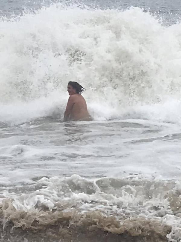 Stormy beach ocean city md