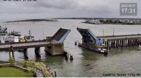 timelapse of route 50 bridge white marlin open