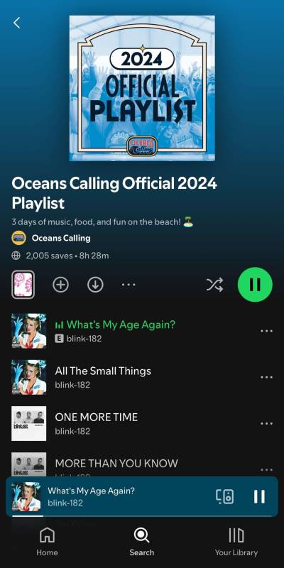 Ocean's Calling Spotify Playlist Official Playlist