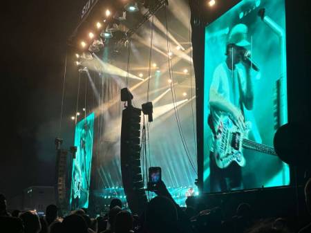 Oceans Calling 2024: After waiting over 35 minutes, Blink 182 finally made it on stage just as more rain pelted down.