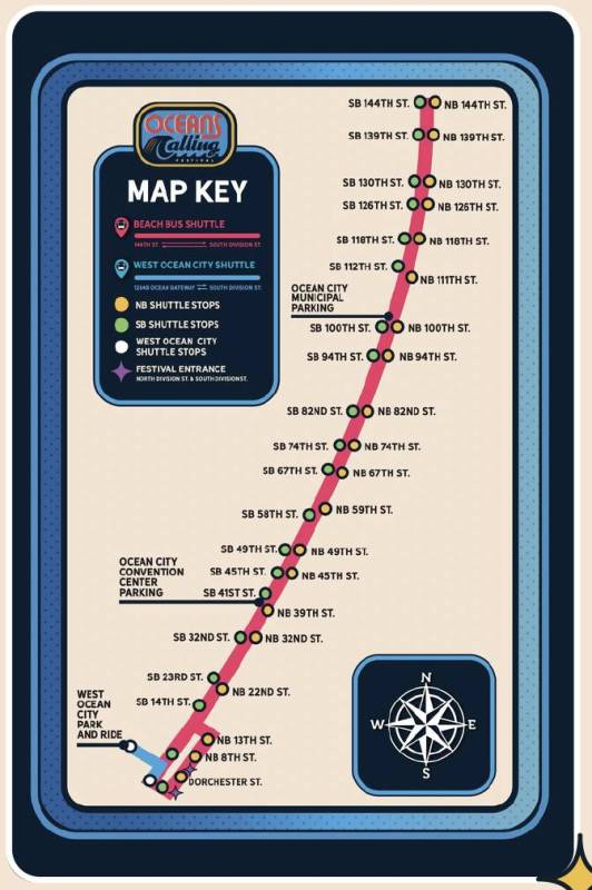 Public Transit Map Oceans Calling Festival 2024