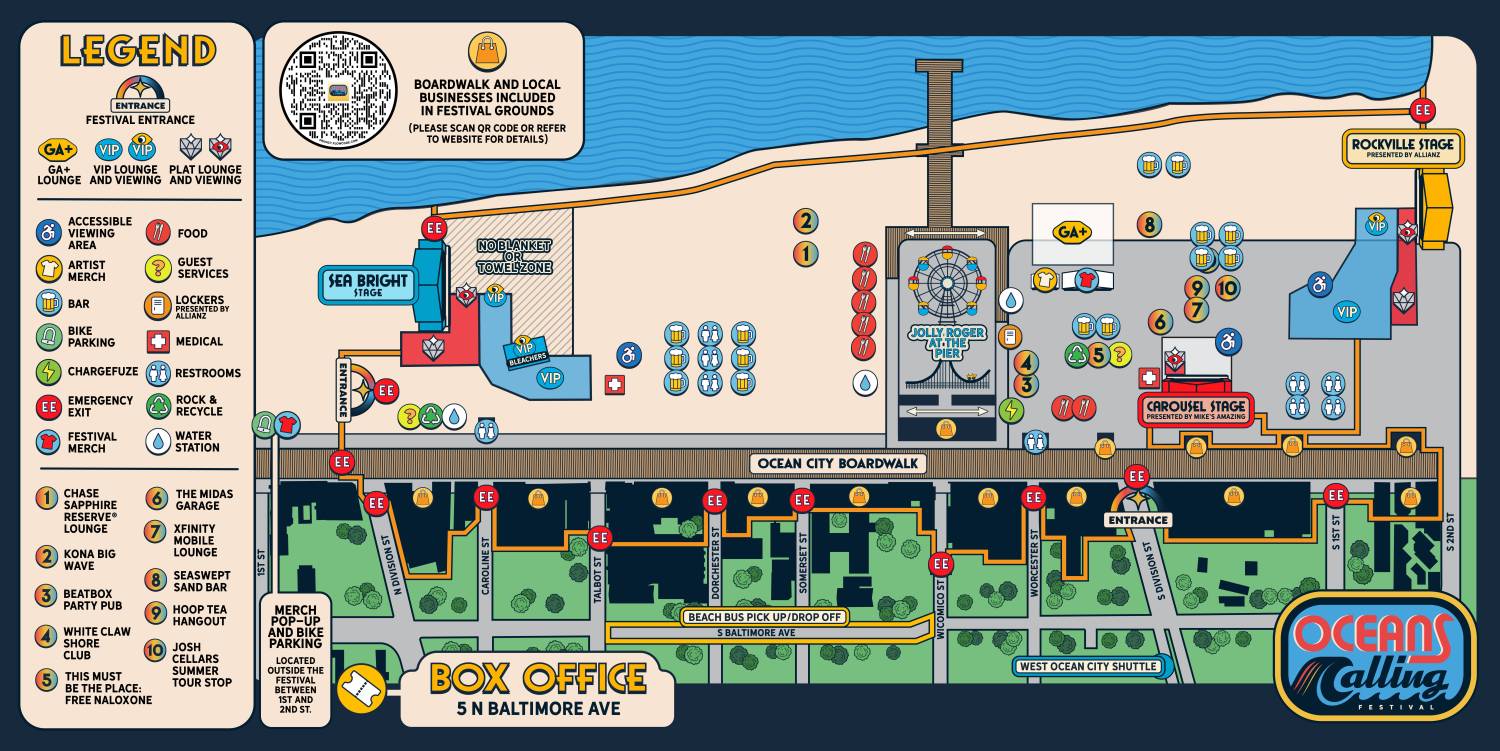 oceans calling 2024 map of concerts and services