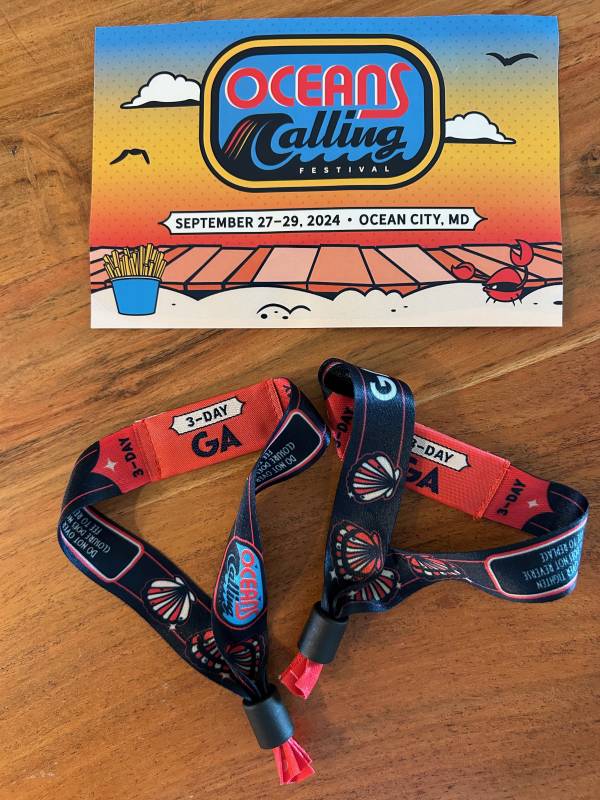 oceans calling festival 2024 wristbands and info card