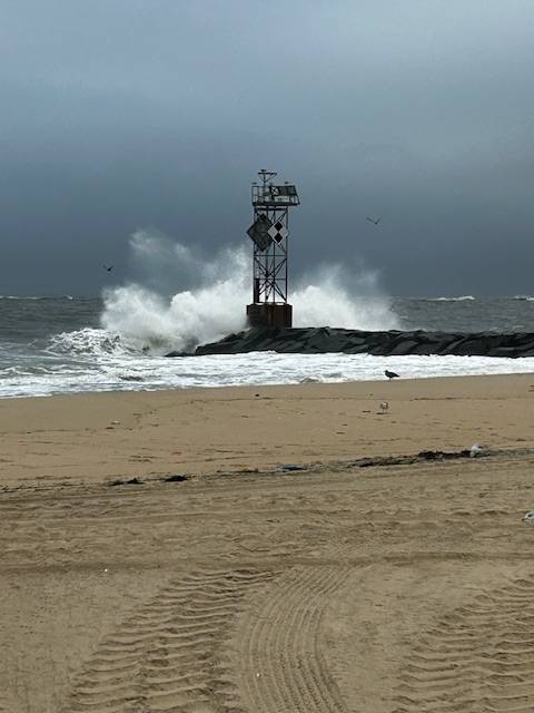 Rough surf at the Ocean City Inlet