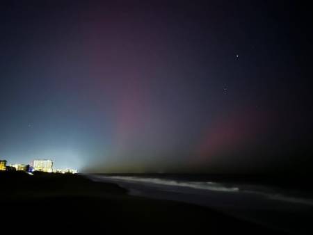 Northern lights as seen from Ocean City beach