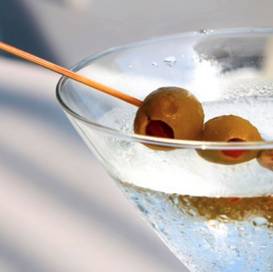 martini at the Marlin Moon Restaurant
