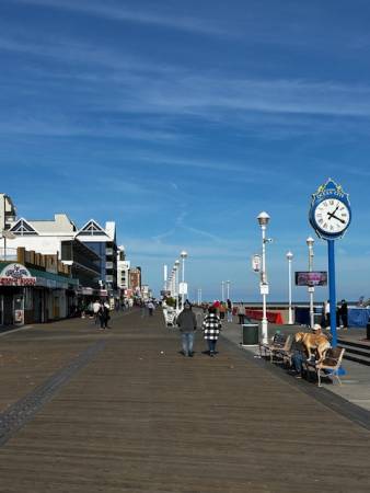 Boardwalk on sunny day in Fall