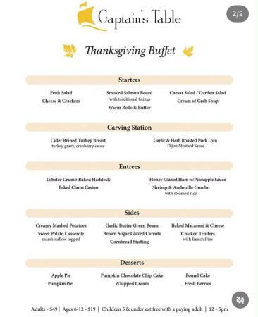 Captain's Table Thanksgiving