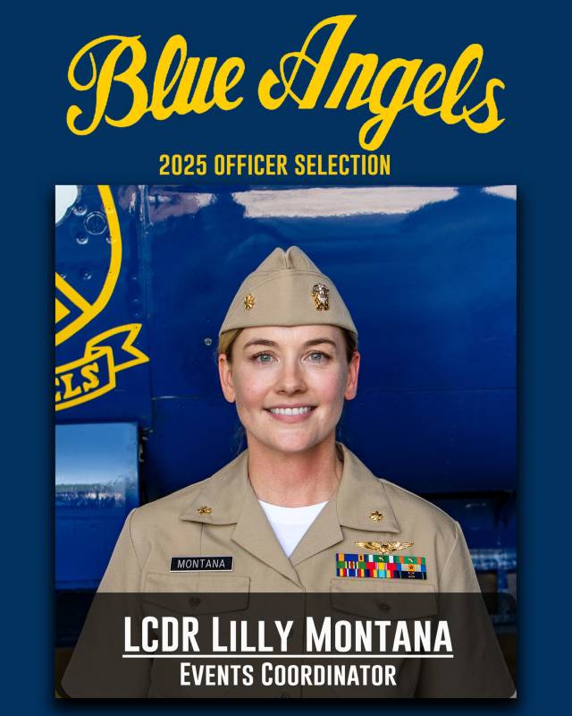 lt commander lilly montana - us navy blue angel events coordinator coming to Ocean City in November.