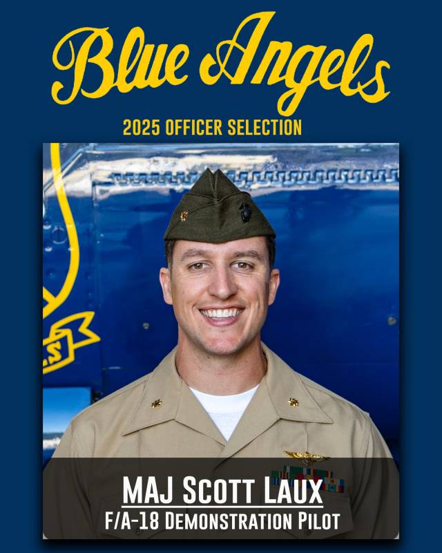 maj scott laux us navy blue angel pilot coming to Ocean City in November.