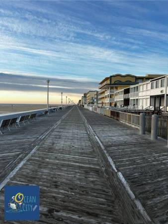 Frost on Ocean City boardwalk