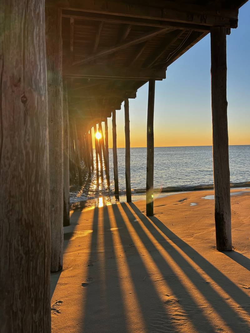 Sunrise at pier