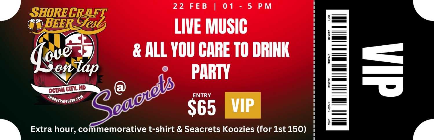 VIP love on tap ticket