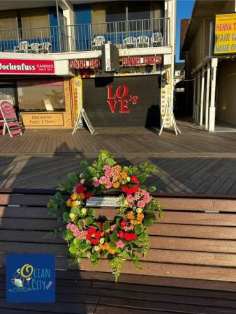 Boardwalk memorial bench