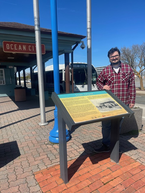 Will Rothermel at Train Depot historical marker. 2025