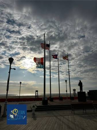 sunrise at Firefighters Memorial