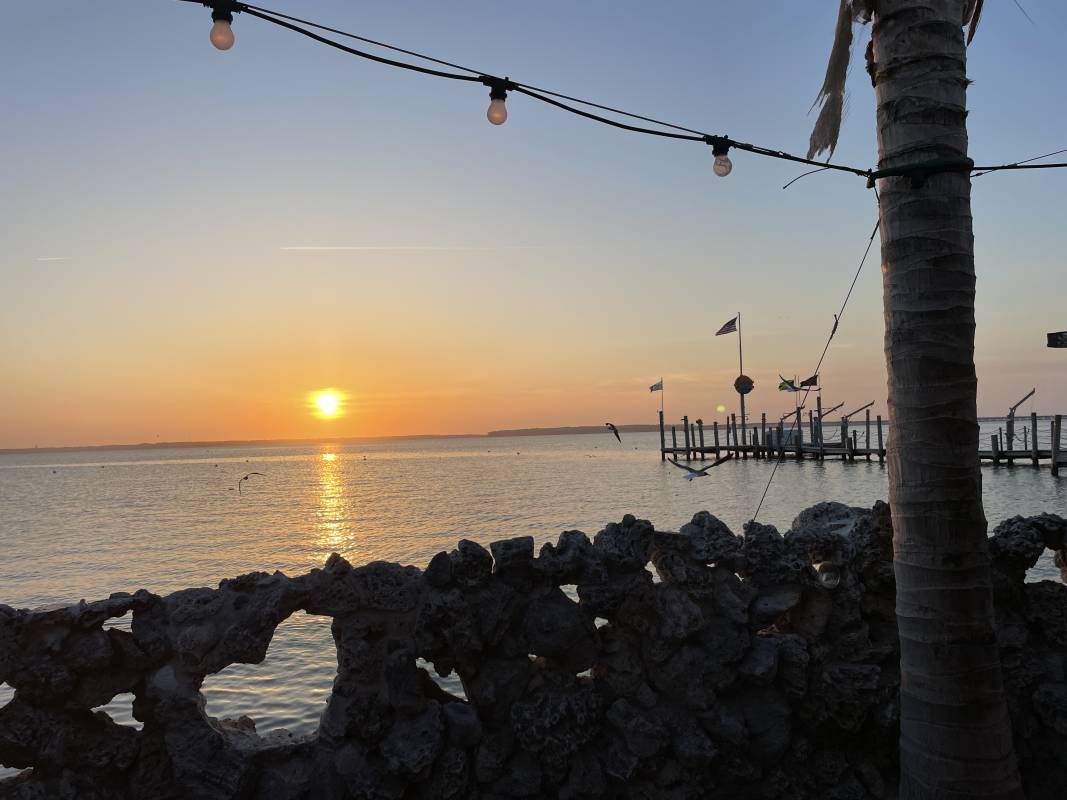 sunset at seacrets
