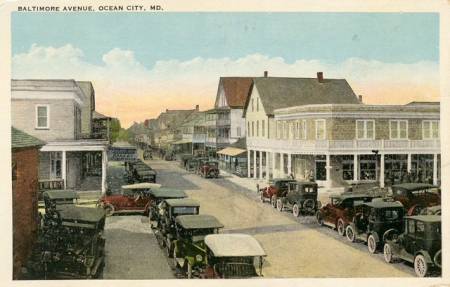 1920s postcard image of Baltimore Avenue