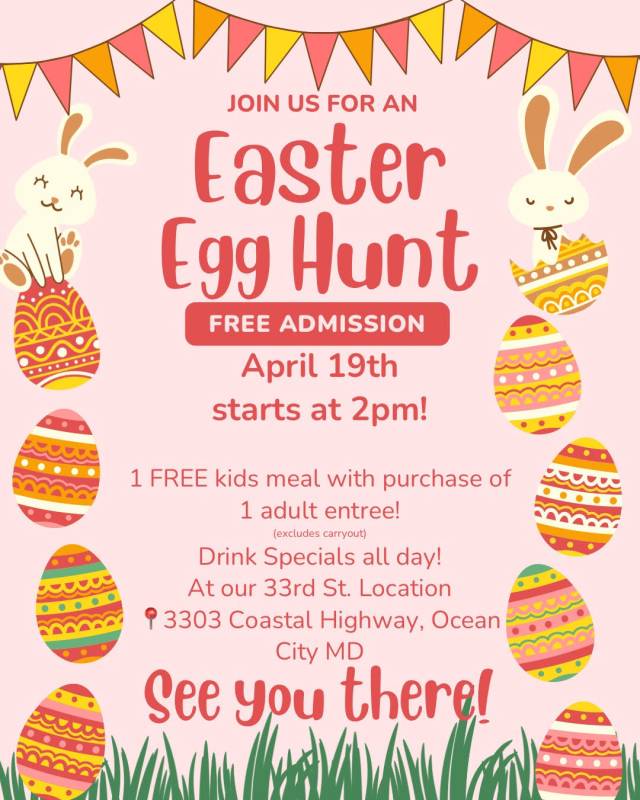 Easter egg hunt at Guidos Burritos 
