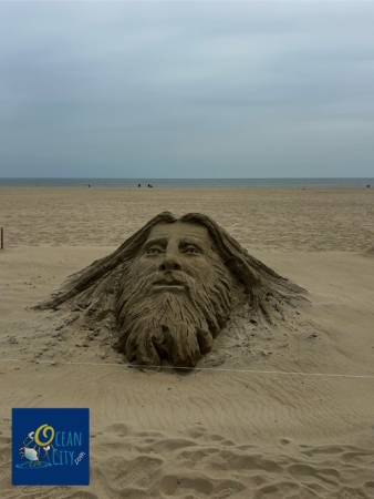 artwork sand sculpture for Easter