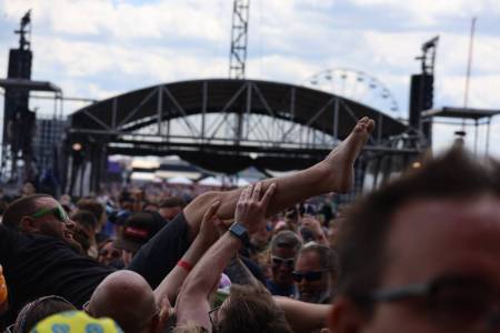 Body Surfing at concert