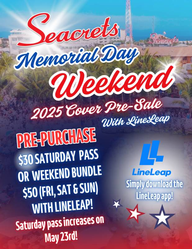 seacrets memorial day weekend
