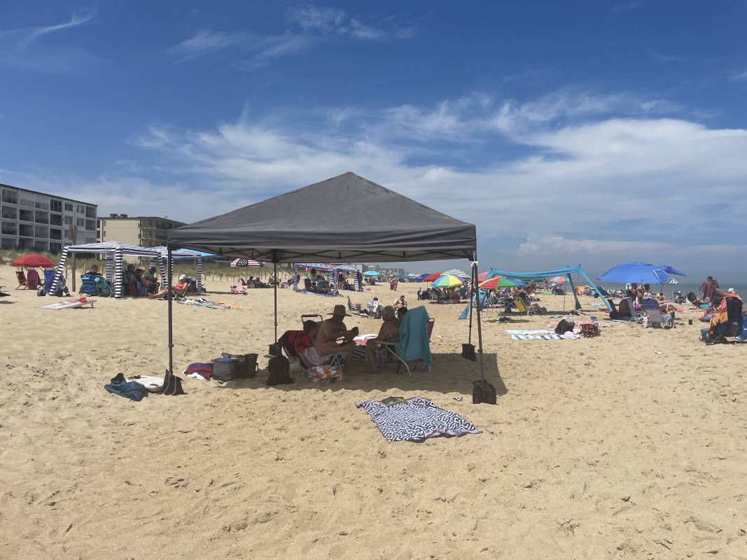 Canopy on beach ocean city md