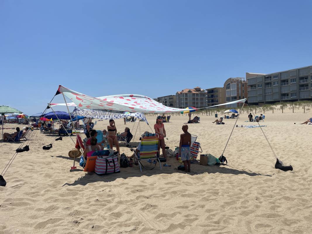 Canopy on beach ocean city md