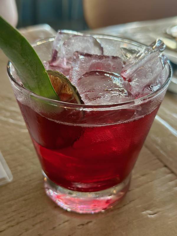 specialty margarita at Overholt Speakeasy