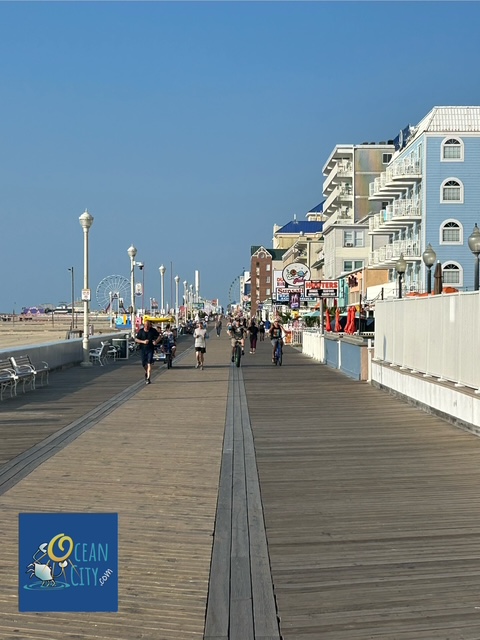 Active Ocean City boardwalk