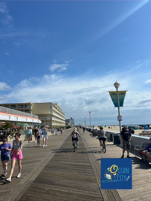 Boardwalk bike riding