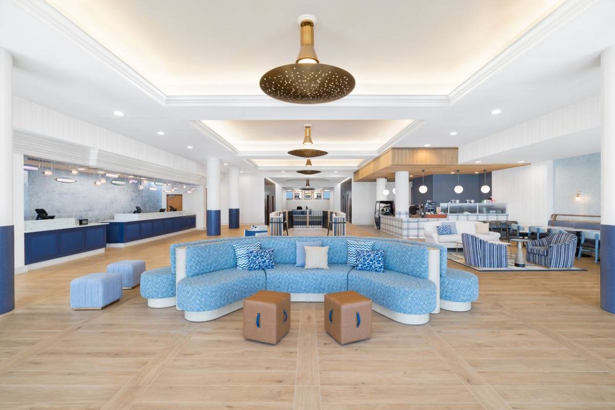 Hilton Hotel renovated lobby in Ocean City Md