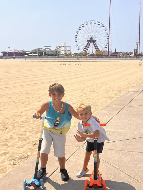 Photo friday - Rachel Harper Brothers scooting on the boardwalk. Can’t wait to go back!