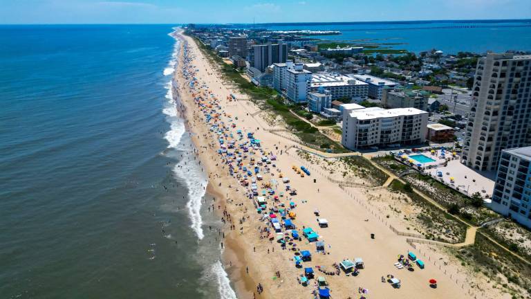 Ocean City Aerial of Beach and Hotels