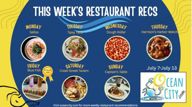 This week's restaurant recommendations, Ocean City, MD.