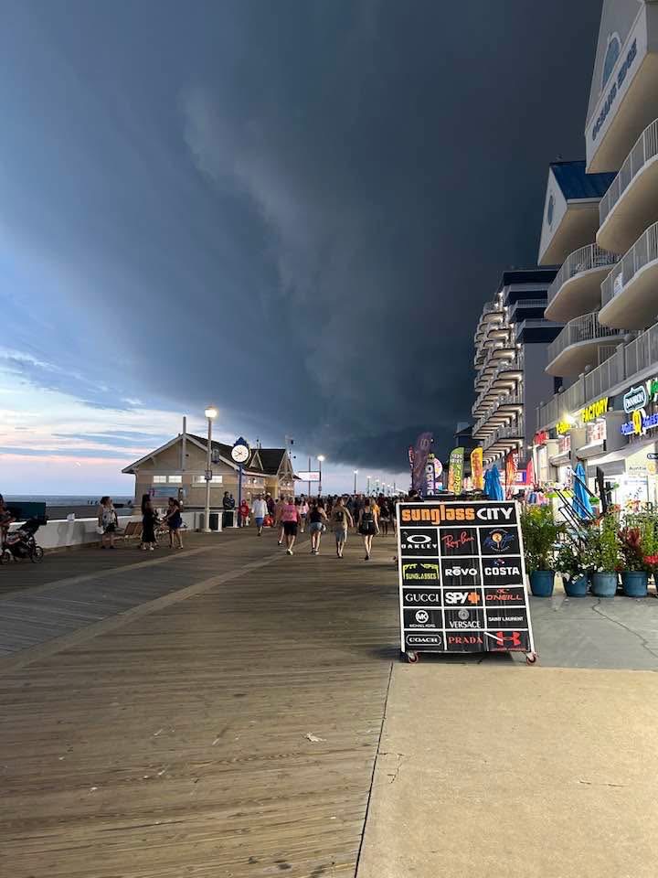 Stormy boardwalk